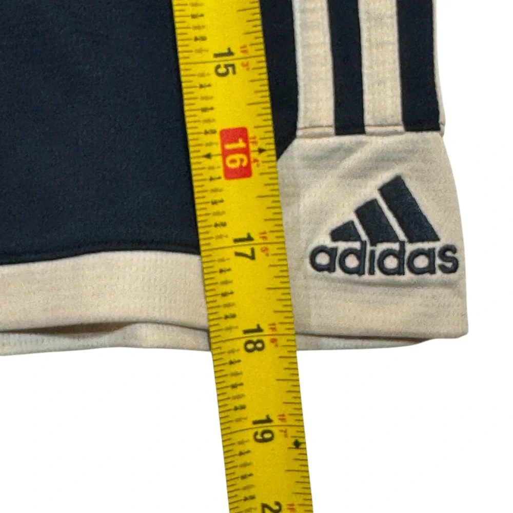 Adidas Retro Y2K Athletic Shorts Navy White Stripe Mesh Soccer Gym Performance
